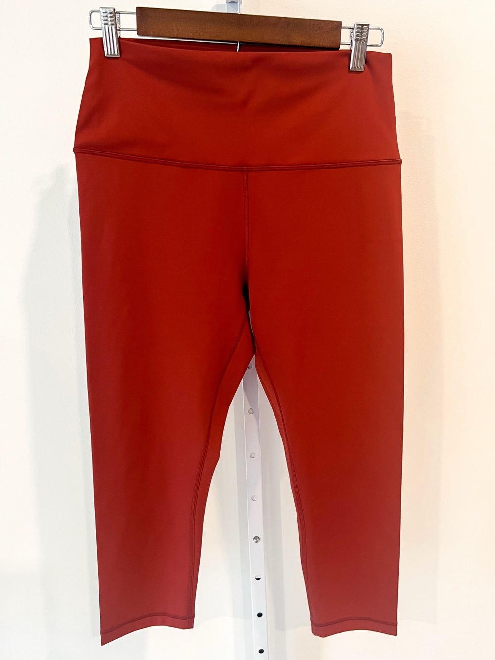 90 Degree By Reflex Rust Orange High Waisted Ankle Leggings Womens Sz XL